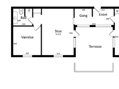 3 værelses hus på 102 m