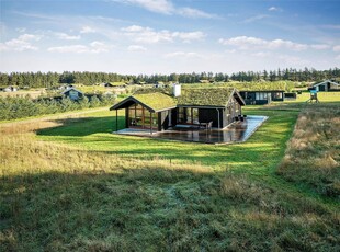 Stilrent kvalitetssommerhus med spabad, solrig terrasse og naturskønne omgivelser