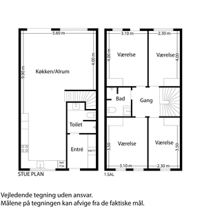 5 værelses hus på 128 m