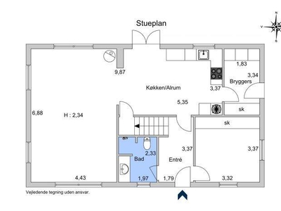 3 værelses hus på 169 m