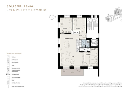 4 værelses lejlighed på 109 m