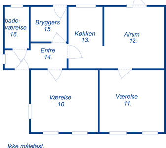 3 værelses lejlighed på 93 m