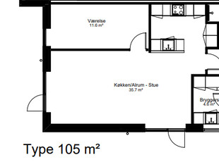 4 værelses hus på 105 m