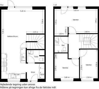 4 værelses hus på 110 m