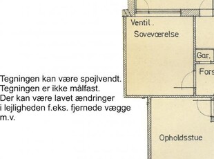 2 værelses lejlighed