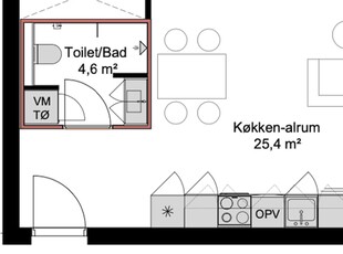 Kvalitetsrig lejlighed i Hofmann Bangs Tårnet