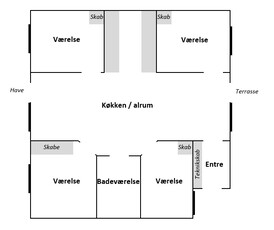 5 værelses hus på 119 m