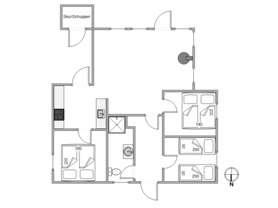 Sommerhus 6 personer Pugeldal Houstrup 6830 Nr Nebel