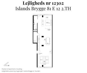 2 værelses lejlighed på 103 m