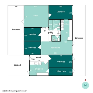 5 værelses hus på 147 m