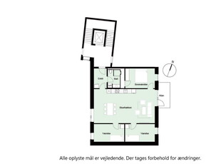 4 værelses lejlighed på 124 m