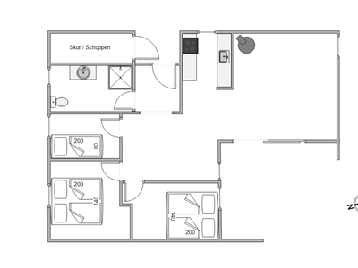 Sommerhus 4 personer Kirkeflod Houstrup 6830 Nr Nebel