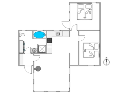 Sommerhus - 4 personer - Sandtag