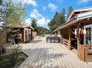 Hyggeligt og ny renoveret sommerhus med stor solterrasse få minutter fra Thorup Strand