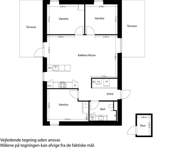 4 værelses hus på 110 m