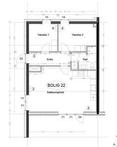 3 værelses hus på 78 m