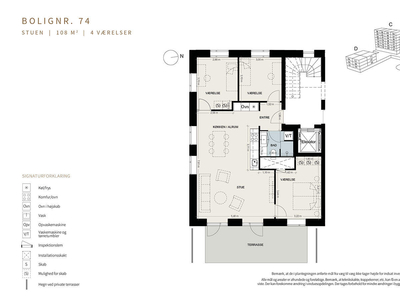 4 værelses lejlighed på 108 m