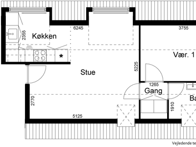 2 værelses lejlighed på 68 m