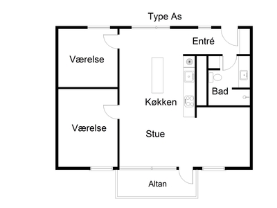 3 værelses lejlighed på 106 m