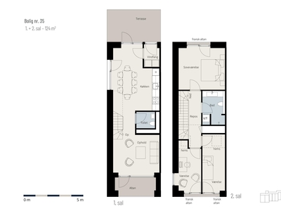 4 værelses hus på 124 m