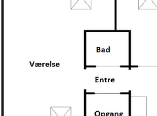 Værelse på 40 m2