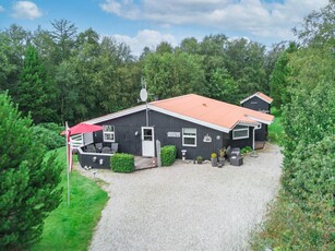 Hyggeligt feriehus til 6 pers. beliggende på en stor og ugenert naturgrund