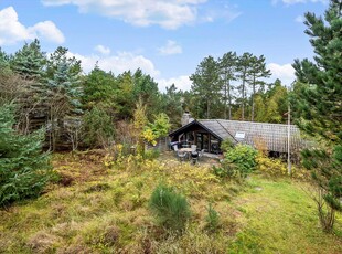 Atmosfærefyldt sommerhus med dejlig solterrasse på stor naturgrund