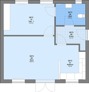 2 værelses hus/villa på 62 m2