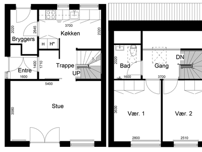 3 værelses hus på 85 m