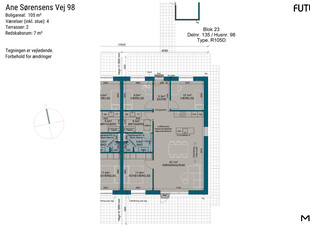 4 værelses hus på 105 m