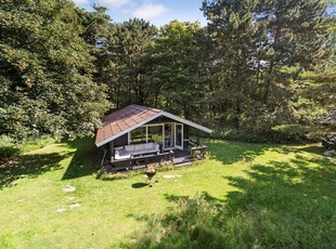 Naturskøn sommerferie i dette sommerhus i Hald Strand - kun 200 meter fra stranden