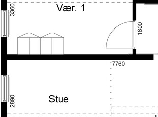 2 værelses familiebolig